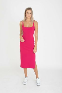 Bec & Bridge Valentine Midi Dress Pink Size 6 for rent on The Volte - image 1