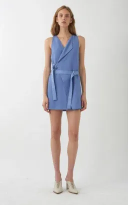 Dion Lee Holster Mini Dress Blue Size 4 for rent on The Volte - image 1