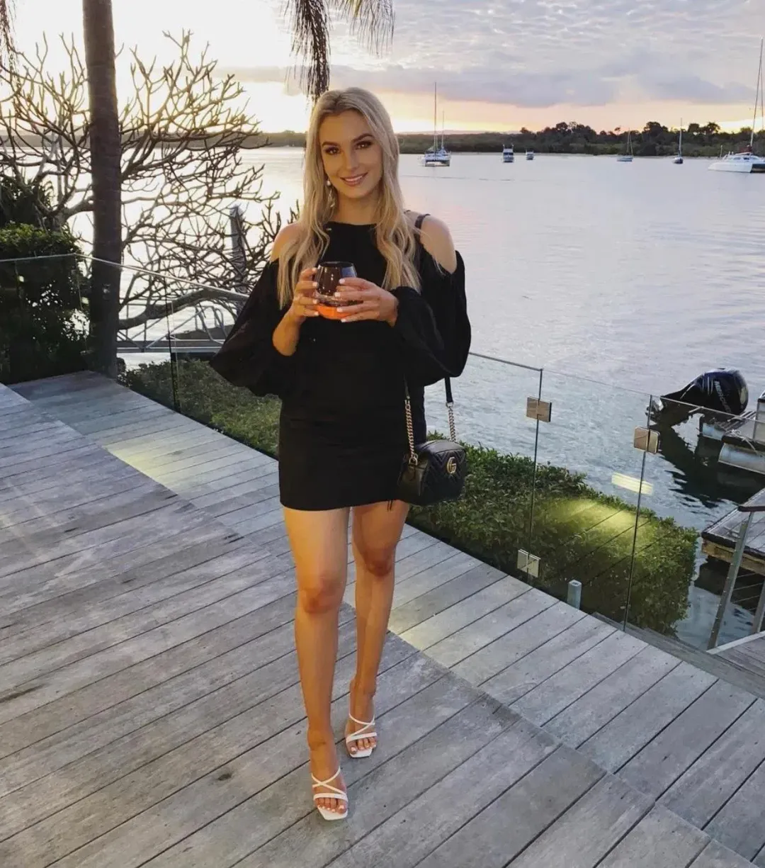 Camilla and Marc Parker Mini Dress Black Size 8 for rent on The Volte - main image