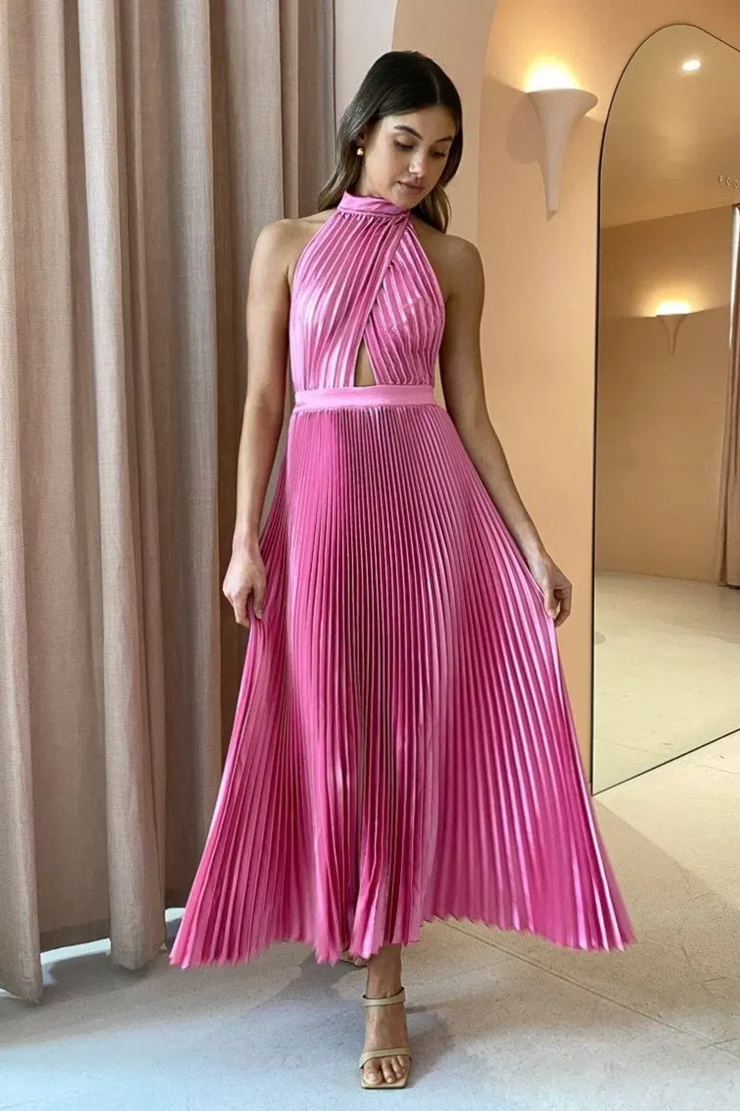 L’idee Renaissance Gown in Hot Pink Size 6 for rent on The Volte - main image