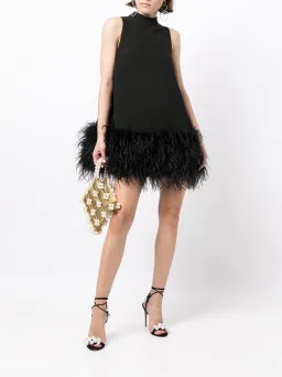 Rachel Gilbert Linc Mini Dress Black Size 10 for rent on The Volte - image 1