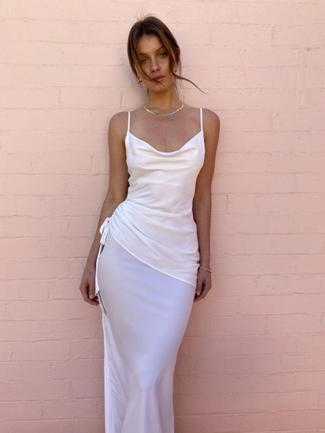 Issy Poem Midi Dress White Size 6 for rent on The Volte - main image