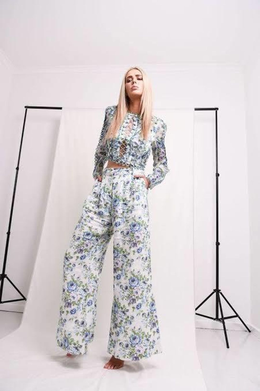 Zimmermann Whitewave Laced Bodice and Pants Set for rent on The Volte - main image