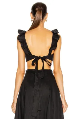 Zimmermann Riders Frill Neck Cropped Top Black Size 6 for rent on The Volte - image 3
