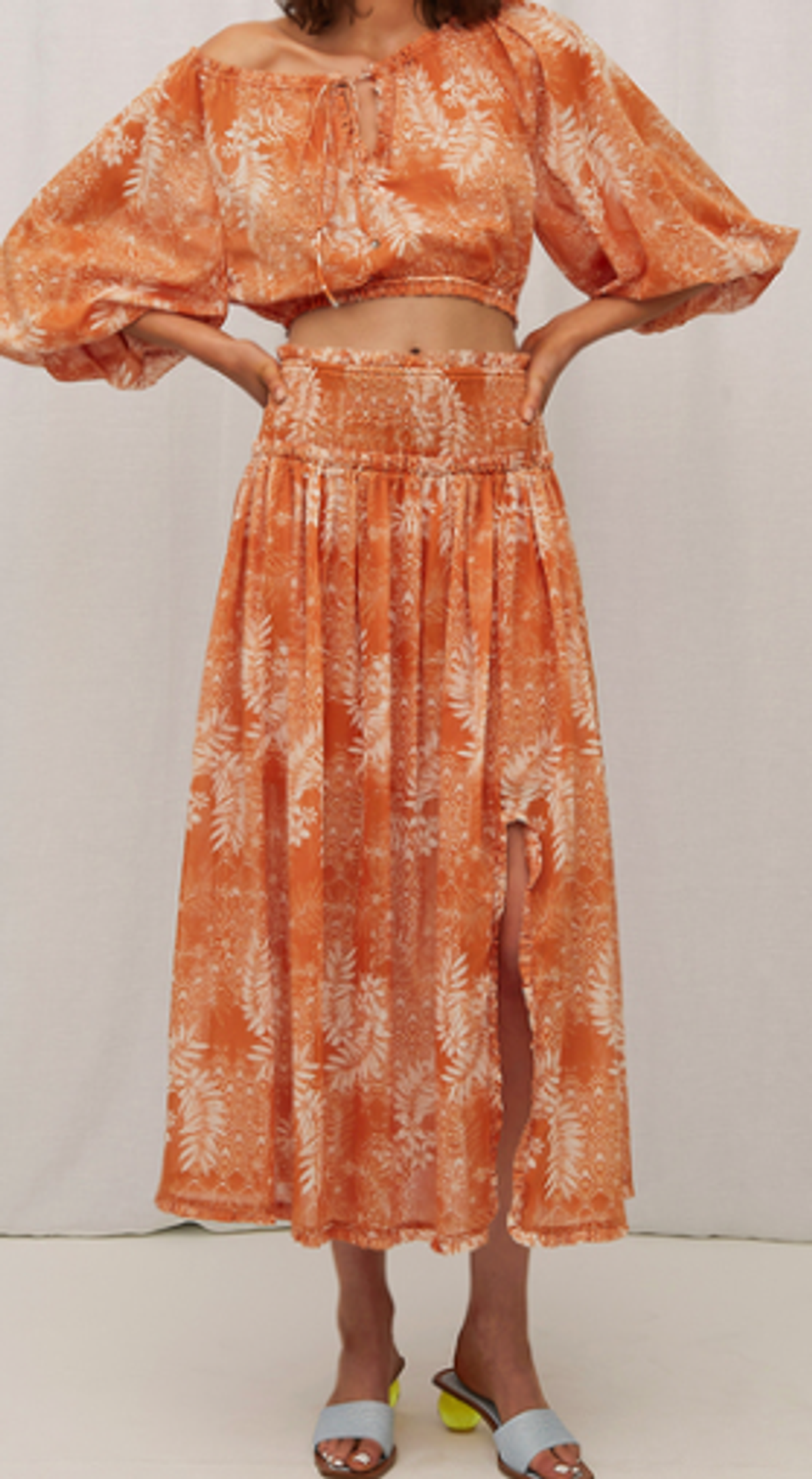 Steele Harmony Blouse & Laguna Skirt in Bora Sand Set Size 8 for rent on The Volte - main image