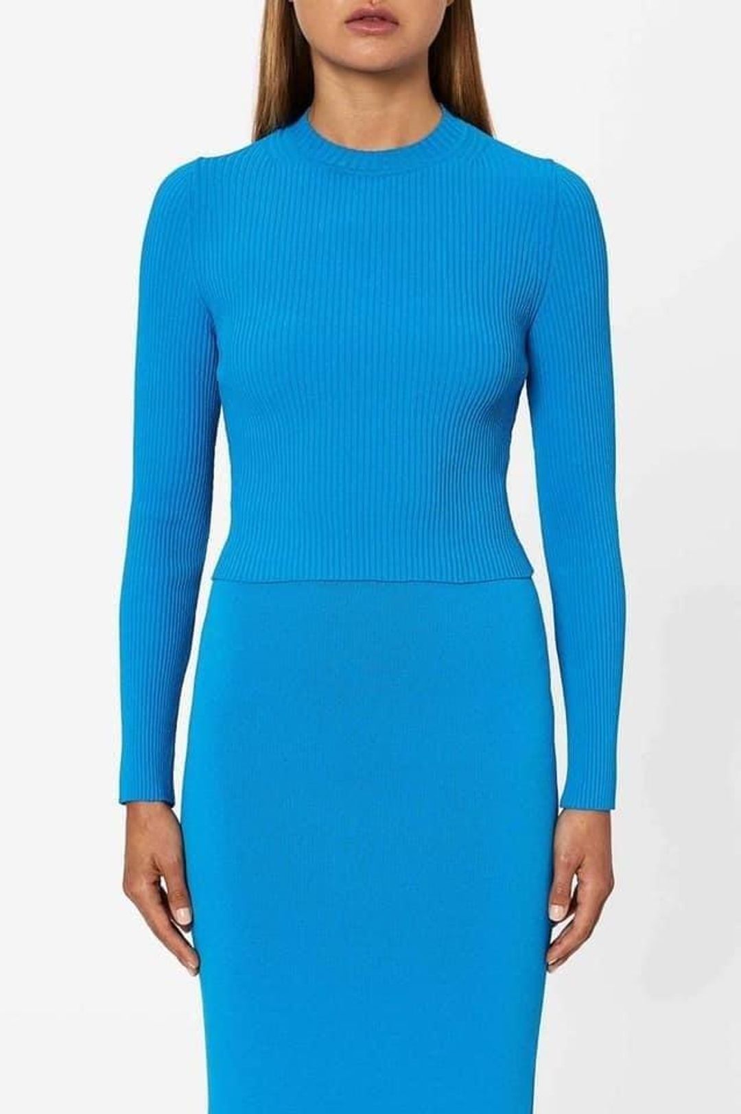 Scanlan Theodore Long Sleeve Crepe Top Blue Size 6 for rent on The Volte - main image