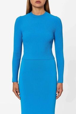 Scanlan Theodore Long Sleeve Crepe Top Blue Size 6 for rent on The Volte - image 1