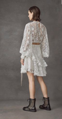 Leo Lin Immaculate Lace Crop Top White Size 8 for rent on The Volte - image 3