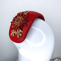 Halo & Rose Duchess bandeau headband red  for rent on The Volte - image 6