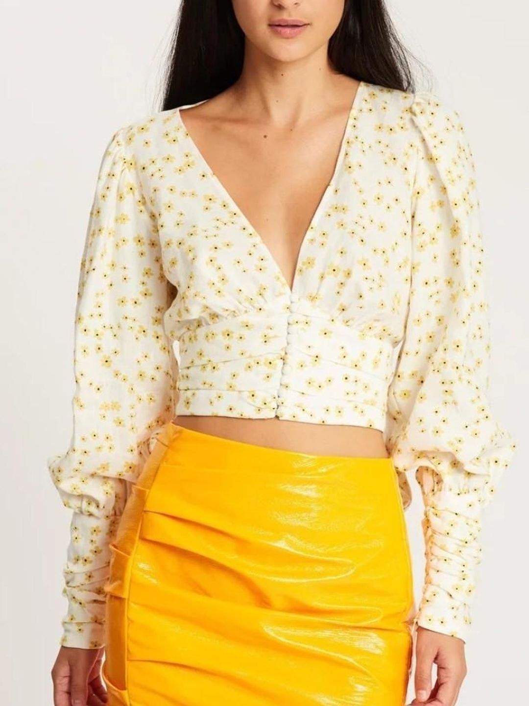 Bec and Bridge Wild Daisy LS Top Yellow Size 12 for rent on The Volte - main image