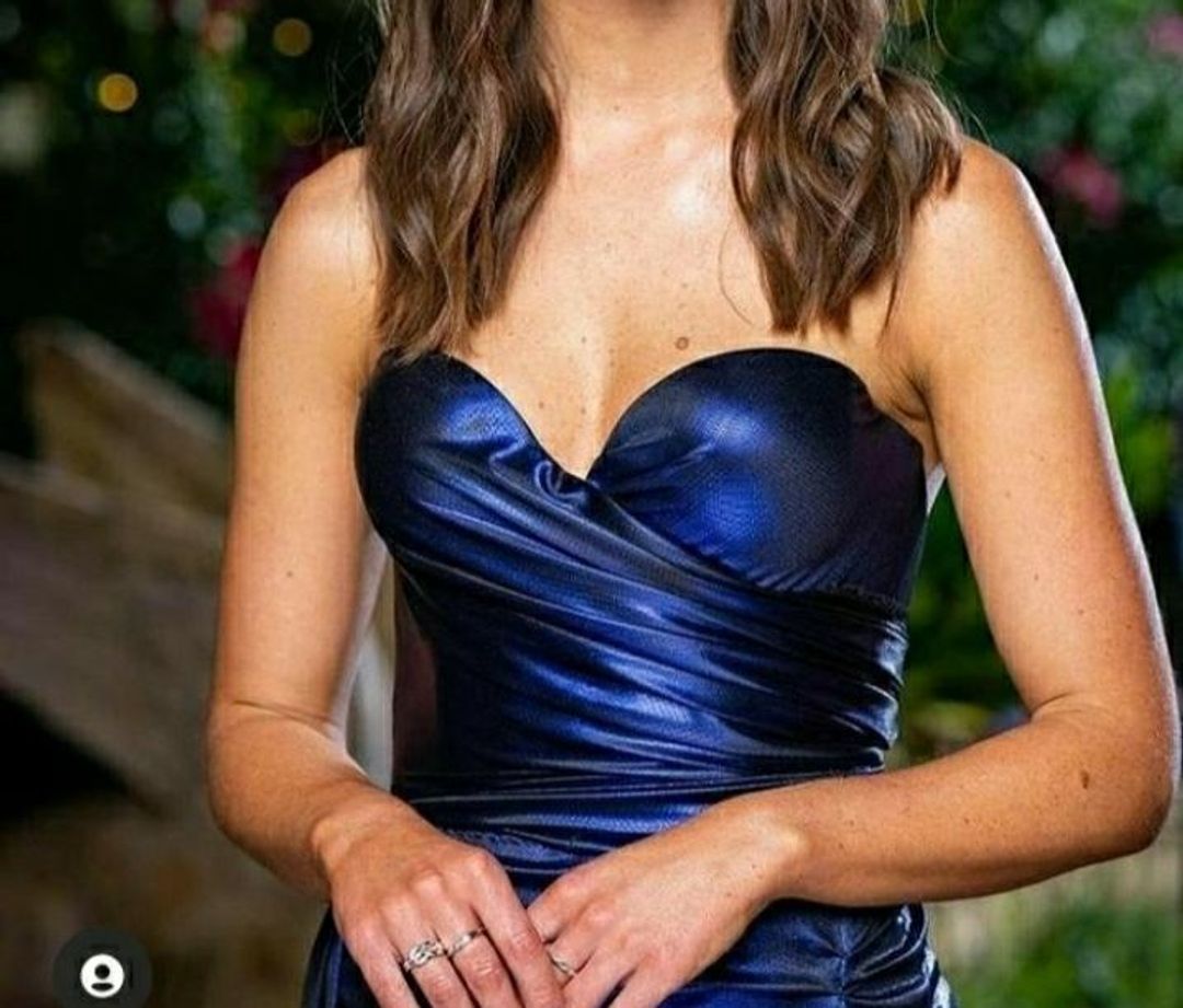 Judy Copley couture Carlie Gown Blue Size 8 for rent on The Volte - main image