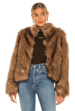 Unreal Fur Delish Jacket Mocha Brown Size 6 for rent on The Volte - image 1