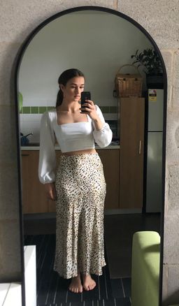 Bec & Bridge Catalonia Midi Skirt Leopard Print Size 10 for rent on The Volte - image 3