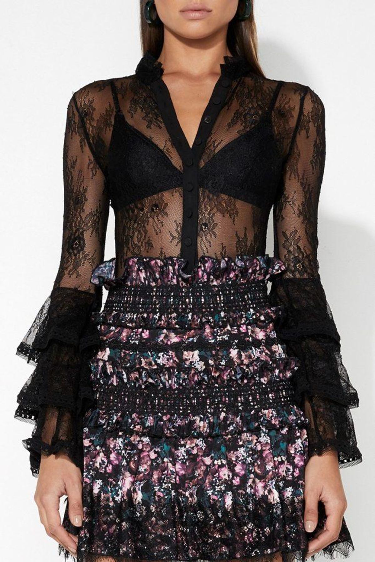 The Black Mirror Bodysuit sz 12 for rent on The Volte - main image