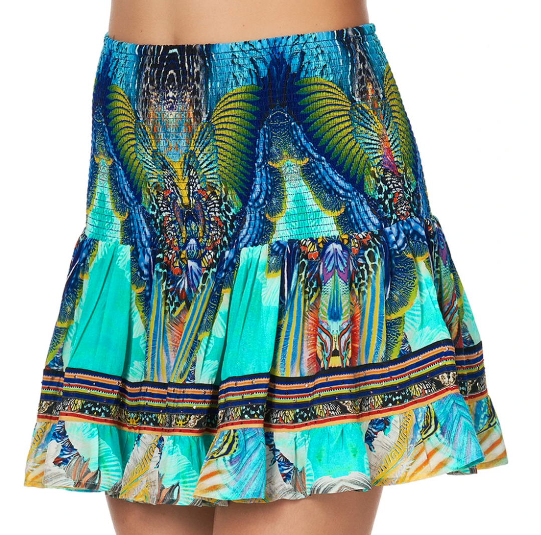 Camilia Short Shirred Skirt Reef Warrior Print Size 8 for rent on The Volte - main image