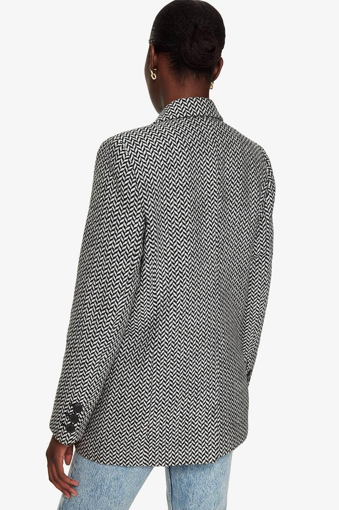 Anine Bing Fishbone Jacket Print Size 8 for rent on The Volte - main image