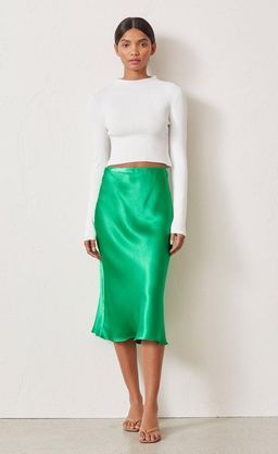 Bec & Bridge Loren Midi Skirt Green Size 8 for rent on The Volte - image 1