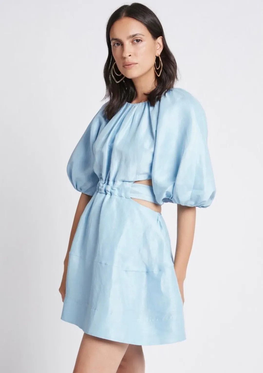 Aje Psychedelia Cut Out Mini Dress Blue Size 4 for rent on The Volte - main image