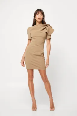 Mossman The Golden Hour Mini Dress Brown Size 8 for rent on The Volte - image 1