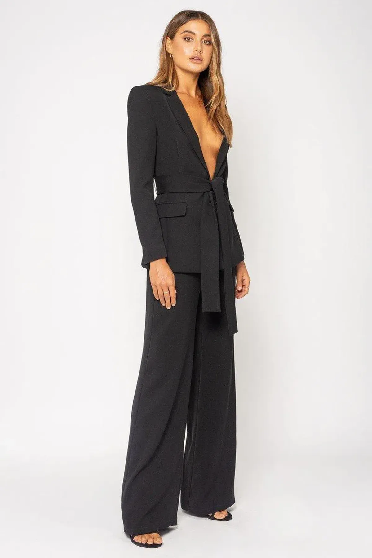 BIANCA AND BRIDGETT ELLA TWO-PIECE SUIT BLACK SIZE 6 for rent on The Volte - main image