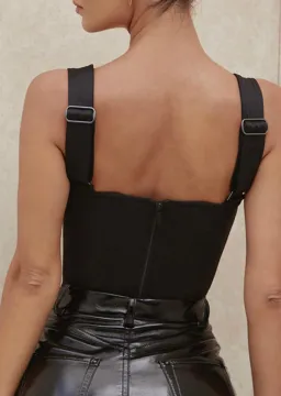 House of CB Meghan Satin Corset Black Size 8 for rent on The Volte - image 2