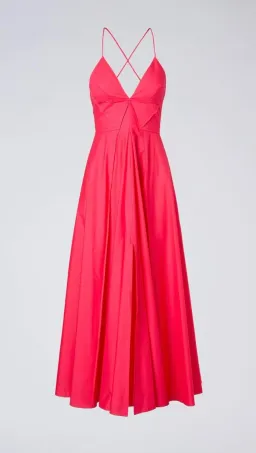 Scanlan Theodore Parachute Cotton Strappy Dress Fucshia Size 8 for rent on The Volte - image 4