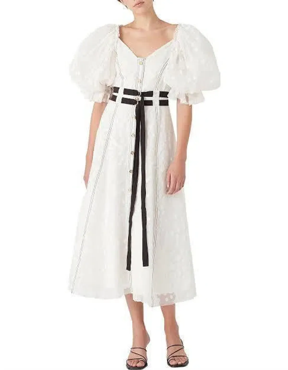 Aje eucalypt burnout dress for rent on The Volte - main image