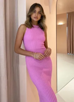 White Water sleeveless midi - bubblegum for rent on The Volte - image 2