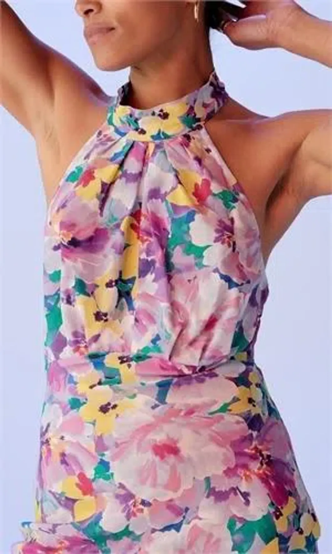 RUBY GIGI SILK HALTER DRESS SIZE 8 for rent on The Volte - main image