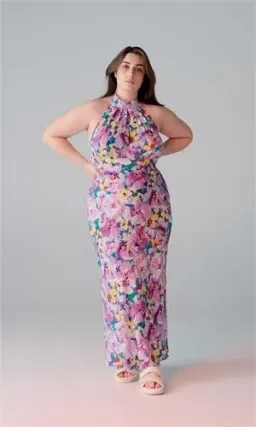RUBY GIGI SILK HALTER DRESS SIZE 8 for rent on The Volte - image 9