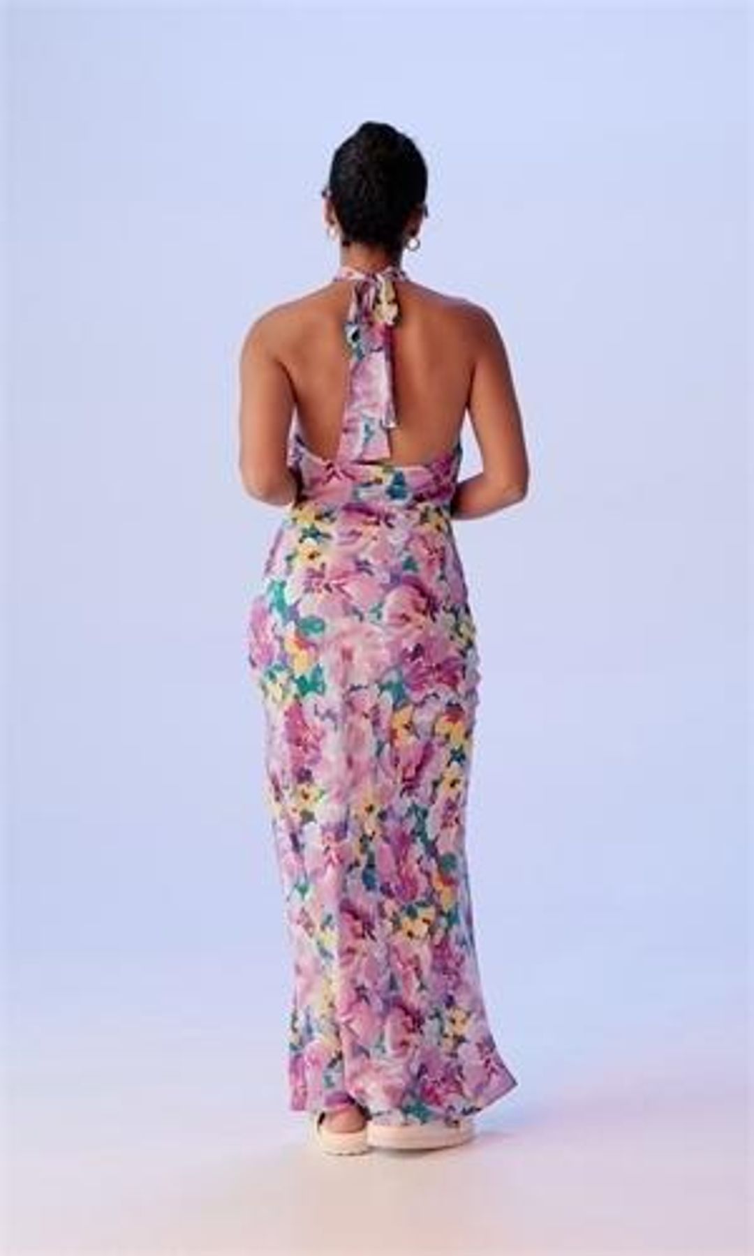 RUBY GIGI SILK HALTER DRESS SIZE 8 for rent on The Volte - main image