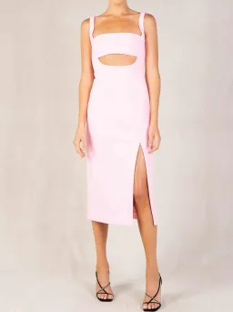 MISHA Simonetta Midi Dress Pink Size 8 for rent on The Volte - image 1