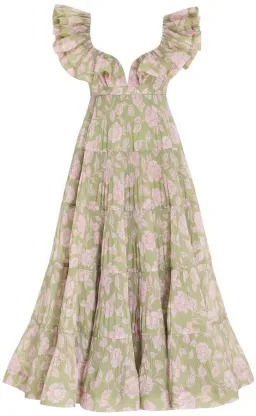 Zimmermann The Lovestruck Pleated Gown Floral Print Size 2 / AU 12 for rent on The Volte - image 6