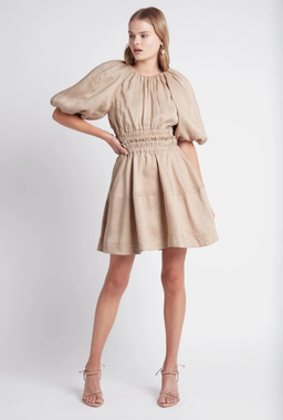 Aje Solitude Cutout Mini Dress Beige Size 10 for rent on The Volte - image 2
