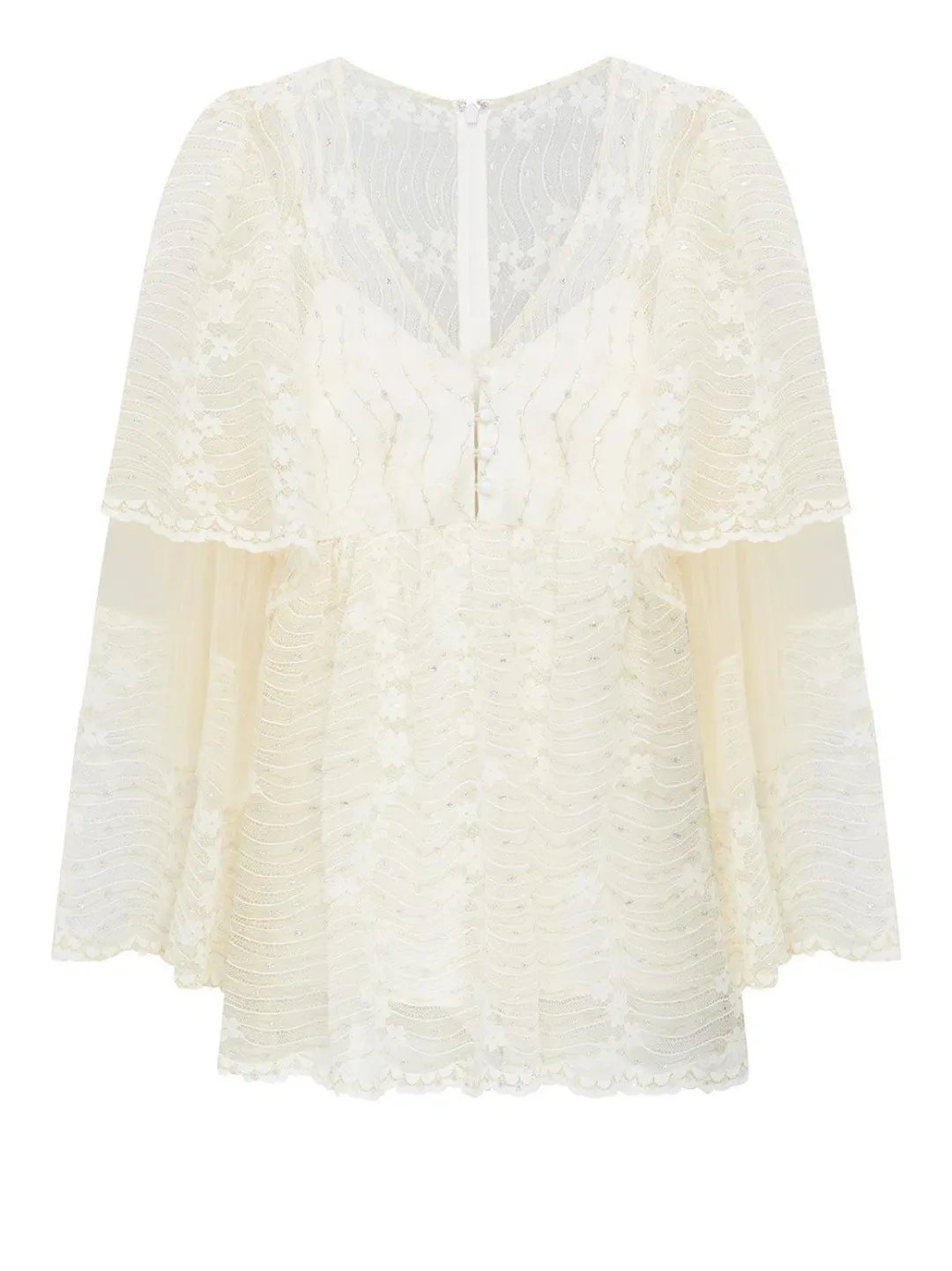ALICE MCCALL CREME MOONSTRUCK MINI DRESS - SIZE 12 AU/8 US (RRP $395) for rent on The Volte - main image