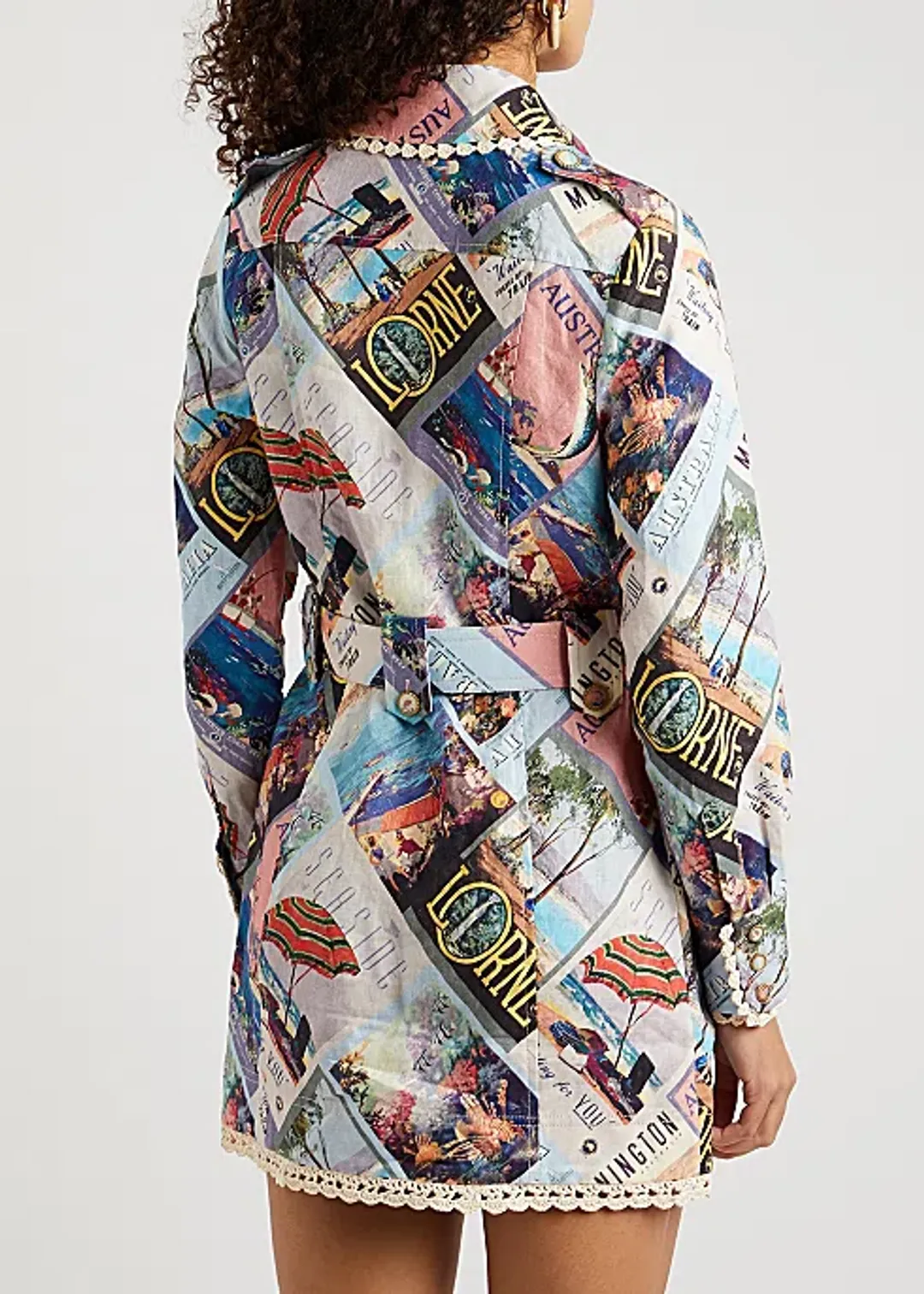 Zimmermann Postcard Shirt Mini Dress Print Size 0 for rent on The Volte - main image