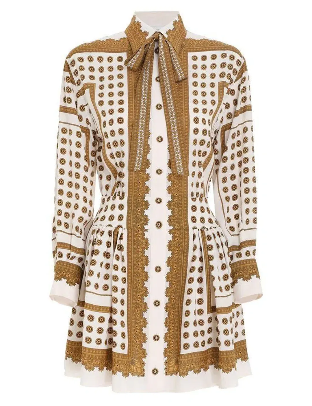 Zimmermann Dot Scarf Mini Dress Print Size 3 for rent on The Volte - main image