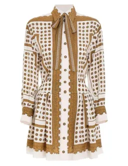 Zimmermann Dot Scarf Mini Dress Print Size 3 for rent on The Volte - image 2