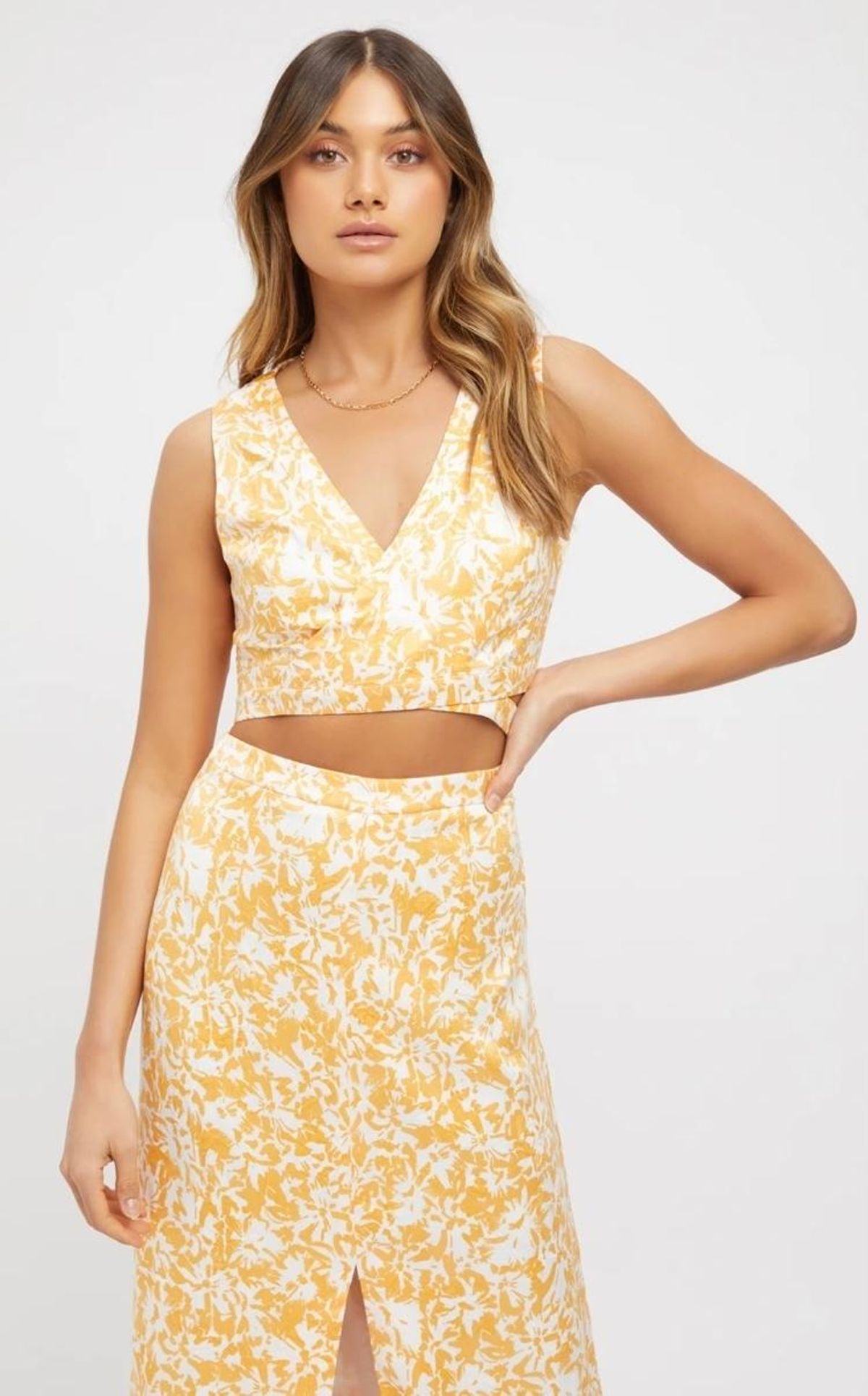 Kookai Riley Wrap Top and Split Skirt for rent on The Volte - main image