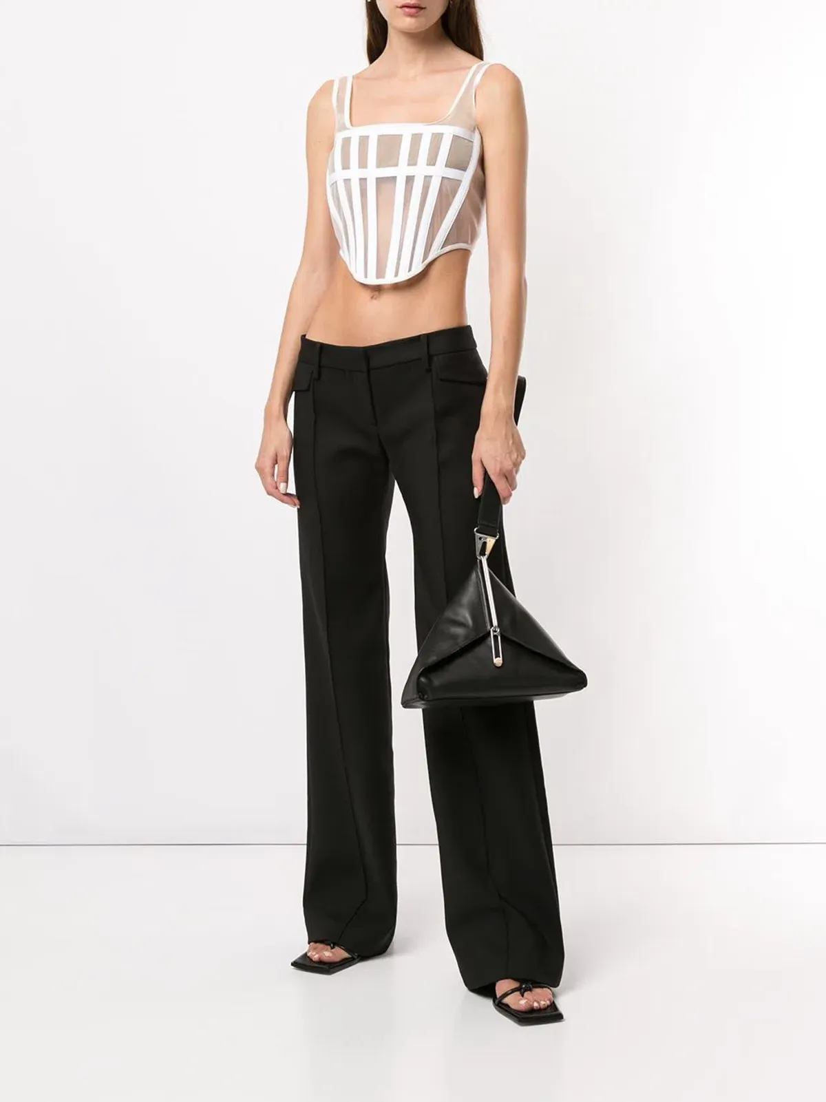 Dion Lee Spacer Knit Corset White Size 8 for rent on The Volte - main image