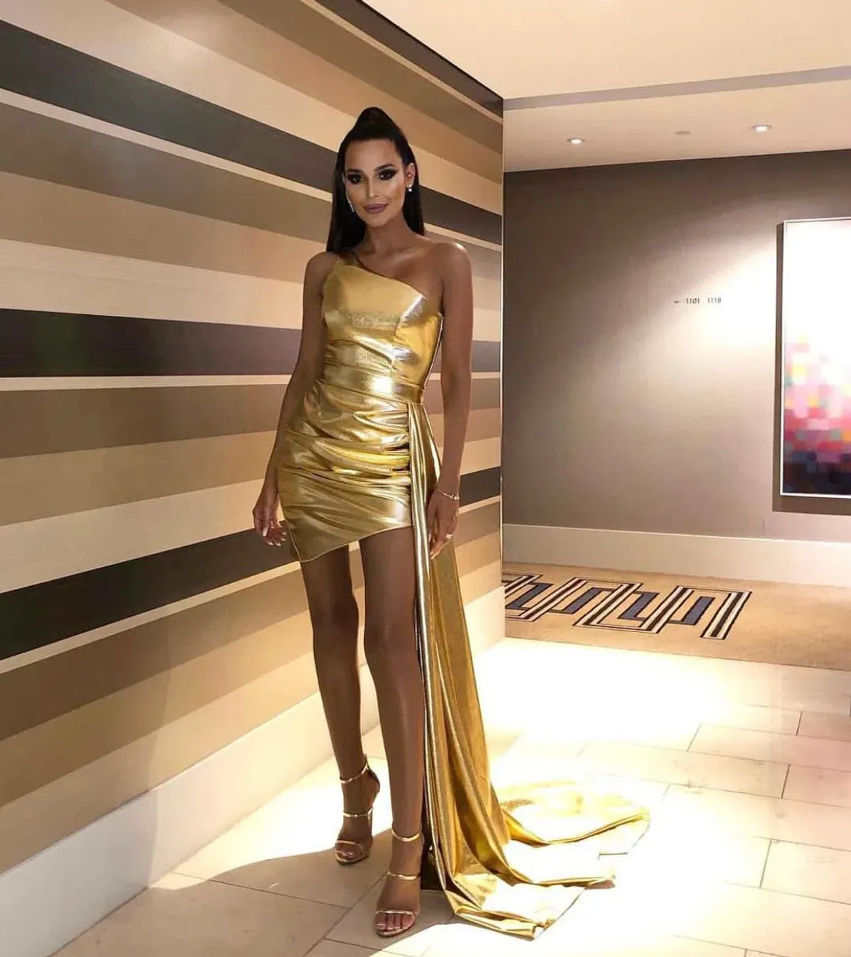 Jason Grech gold dress for rent on The Volte - main image