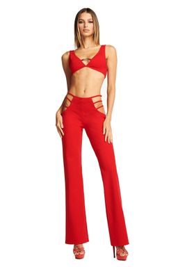 I. AM. GIA Lucid Crop Top & Pants Set Red Size S for rent on The Volte - image 1