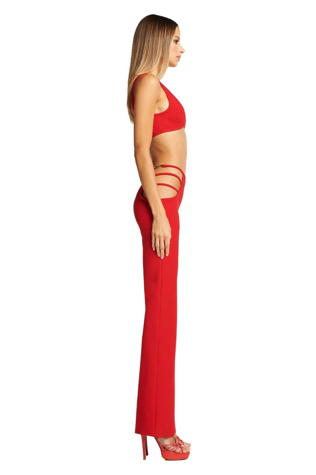 I. AM. GIA Lucid Crop Top & Pants Set Red Size S for rent on The Volte - main image