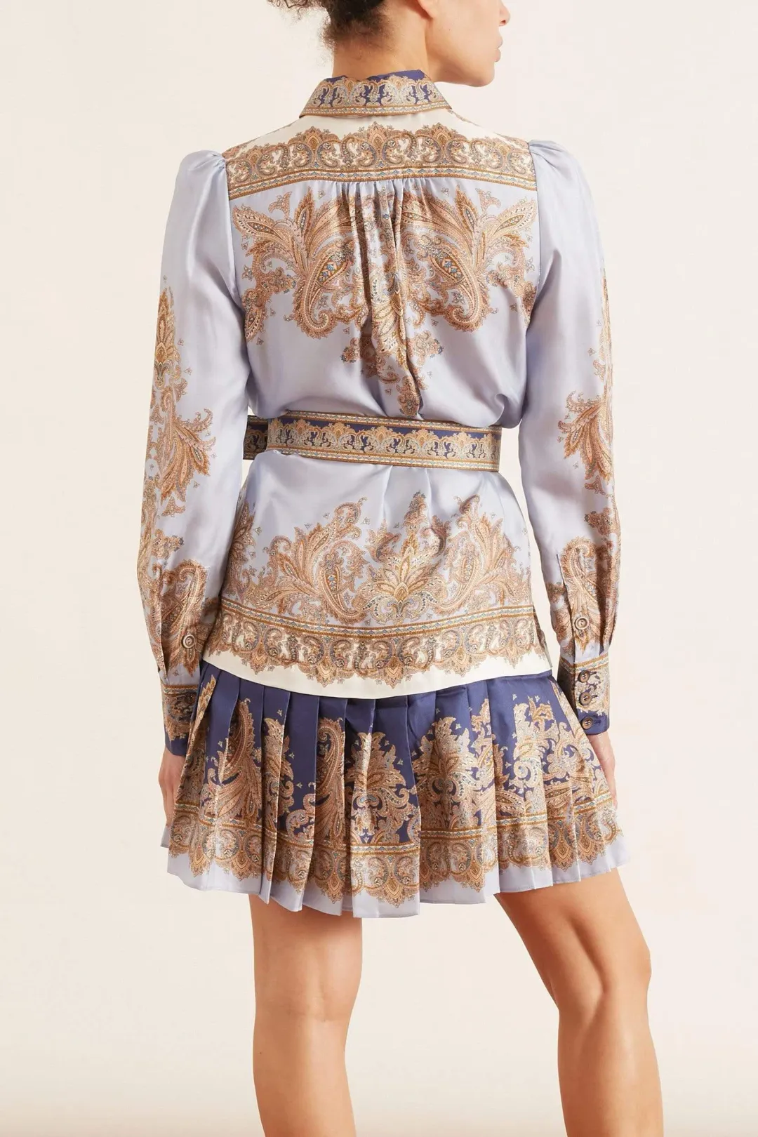 Zimmermann Luminous Silk Paisley Mini Dress Print Size 1/Au 10 for rent on The Volte - main image