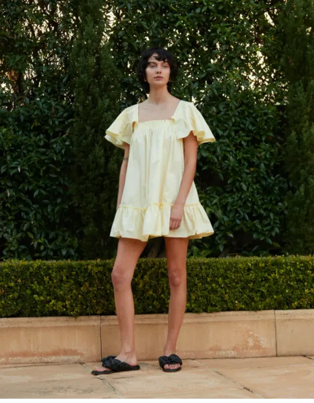 Blanca Filomena Mini Dress Yellow Size 10 for rent on The Volte - main image
