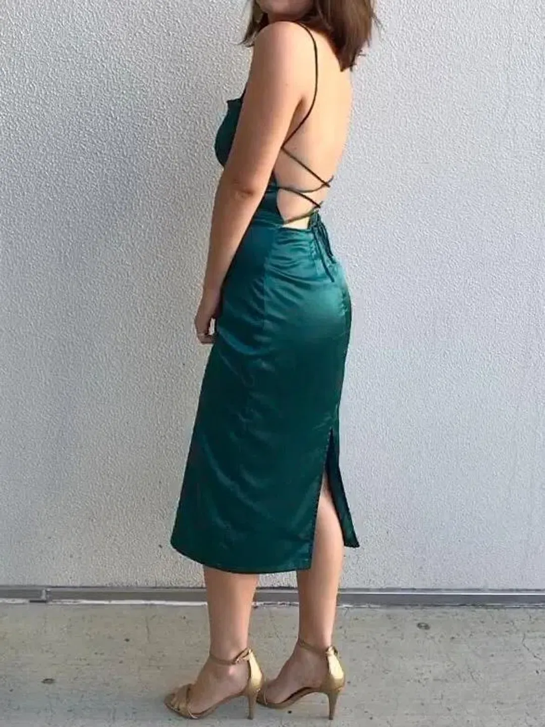 Maurie & Eve Apache Dress Green Size 10 for rent on The Volte - main image