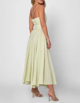 BY JOHNNY Pistachio Stripe Sun Dress Size 12 for rent on The Volte - image 6