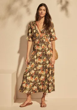 Auguste the Label Wild Flower Viola Midi Dress Print Size 8 for rent on The Volte - image 2