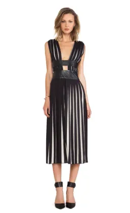 Shakuhachi Pleats Please Maxi Dress Black Size 10  for rent on The Volte - image 1