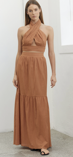 Third Form Halter Top and Maxi Skirt Set Brown Size 8 for rent on The Volte - image 1